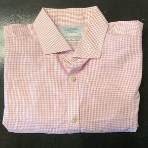 Charles Tyrwhitt Pink Checkered Button Down Shirt